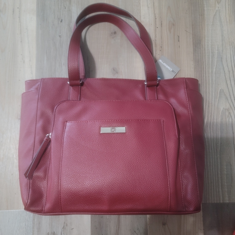 Liz Claiborne Roxy work tote red